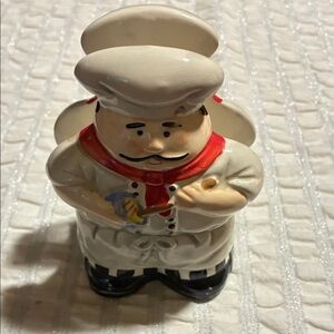 Chef Napkin Holder with Red Scarf